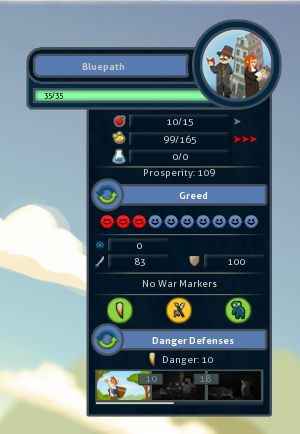 To zjawisko, czyli chciwość (greed), jest bardzo niekorzystne i powstaje wtedy, gdy wioska posiada w swoich granicach ogromną ilość zasobów i chce je błyskawicznie wykorzystać - Chciwość | Cywilizacje | Reus - Reus - poradnik do gry