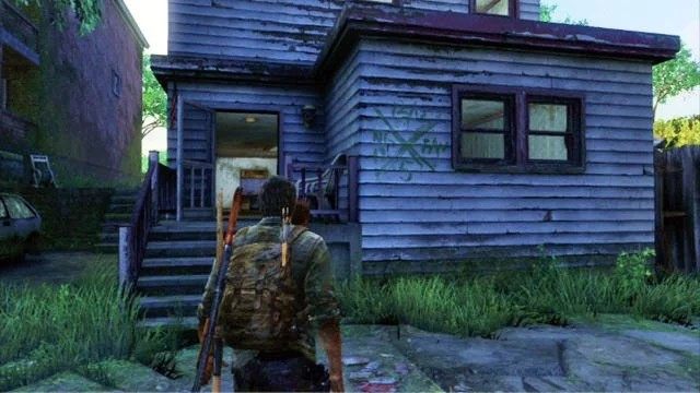 Z lewej strony będą stały dwa otwarte domy - Przedmieścia | Komiksy w The Last of Us - The Last of Us - poradnik do gry