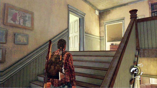 Wewnątrz budynku na opuszczonym ranczu wejdź po schodach na górę, a następnie skręć w lewo - Tama Tommyego | Komiksy w The Last of Us - The Last of Us - poradnik do gry