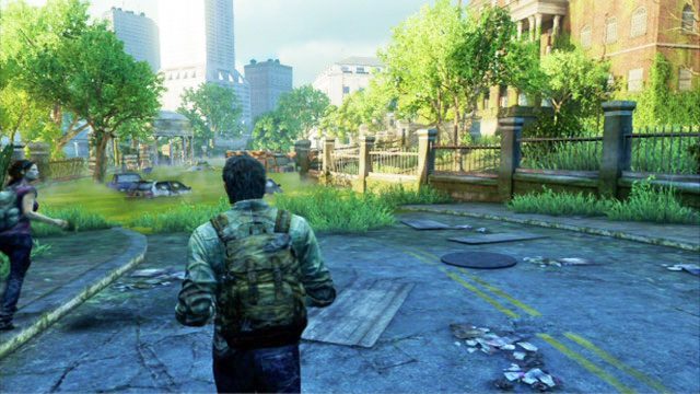 Idąc w stronę ratusza będziesz musiał przedostać się przez zielone jeziorko - Peryferia | Artefakty i nieśmiertelniki w The Last of Us - The Last of Us - poradnik do gry