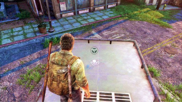 Wejdź na nią po wraku stojącego obok auta i podnieś kolejny nieśmiertelnik - Miasteczko Billa | Artefakty i nieśmiertelniki w The Last of Us - The Last of Us - poradnik do gry