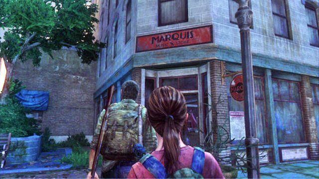 Na lewo od przyczepy kempingowej znajduje się sklep muzyczny - Miasteczko Billa | Artefakty i nieśmiertelniki w The Last of Us - The Last of Us - poradnik do gry