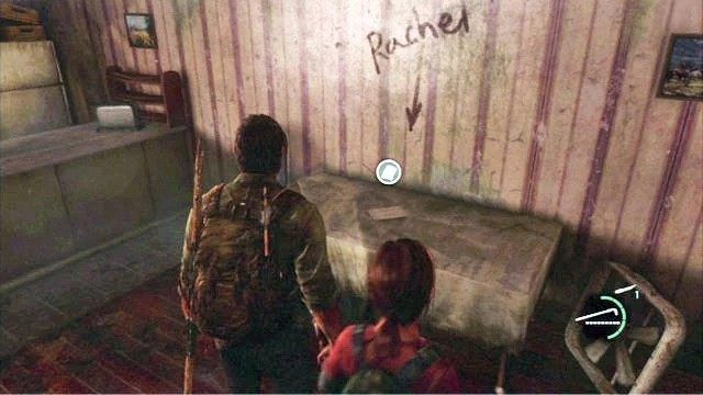 W pokoju na piętrze ukryto jeszcze jedną notatkę, ale przygotuj się na walkę z zombiakiem, który wyskoczy na ciebie zza rogu - Miasteczko Billa | Artefakty i nieśmiertelniki w The Last of Us - The Last of Us - poradnik do gry