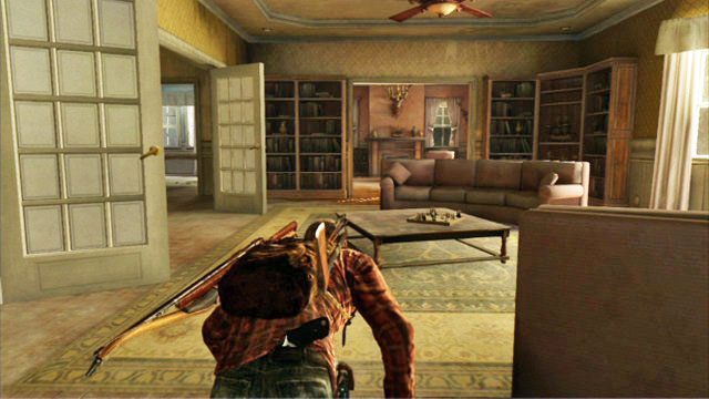 Gdy dotrzesz na opuszczone ranczo, wejdź do najbliższego budynku i udaj się do pokoju na tyłach domu (z prawej) - Tama Tommyego | Artefakty i nieśmiertelniki w The Last of Us - The Last of Us - poradnik do gry