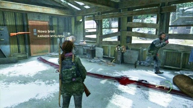 Gdy filmik dobiegnie końca, zdobędziesz karabin myśliwski i będziesz musiał przygotować się do walki z mutantami - Polowanie | Kurort nad jeziorem | Solucja The Last of Us - The Last of Us - poradnik do gry