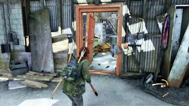 Gdy David stwierdzi, że pora uciekać, pobiegnij za nim na górę - Polowanie | Kurort nad jeziorem | Solucja The Last of Us - The Last of Us - poradnik do gry