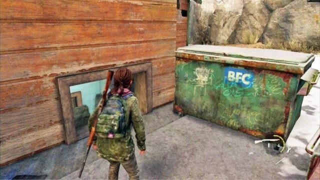 Gdy ostatni przeciwnik zginie, idź dalej prosto, trzymając się lewego krańca lokacji - Polowanie | Kurort nad jeziorem | Solucja The Last of Us - The Last of Us - poradnik do gry