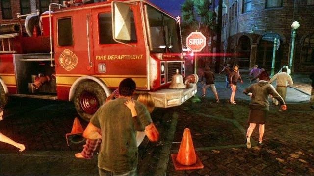 Chwilę później miniesz porzucony wóz strażacki - Prolog | Prolog i Strefa kwarantanny | Solucja The Last of Us - The Last of Us - poradnik do gry