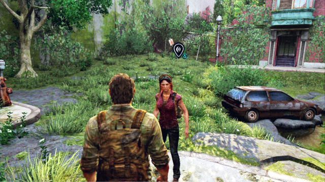 Po krótkiej rozmowie z towarzyszką (trójkąt) będziesz mógł biec dalej - Za murem (mapa) | Prolog i Strefa kwarantanny | Solucja The Last of Us - The Last of Us - poradnik do gry