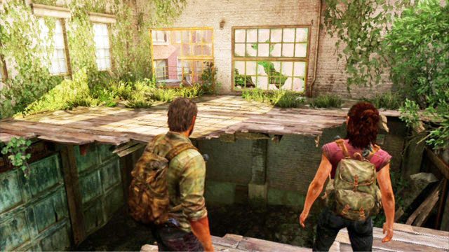 W środku wdrap się na górę i podejdź do szerokiej szczeliny - Za murem (mapa) | Prolog i Strefa kwarantanny | Solucja The Last of Us - The Last of Us - poradnik do gry