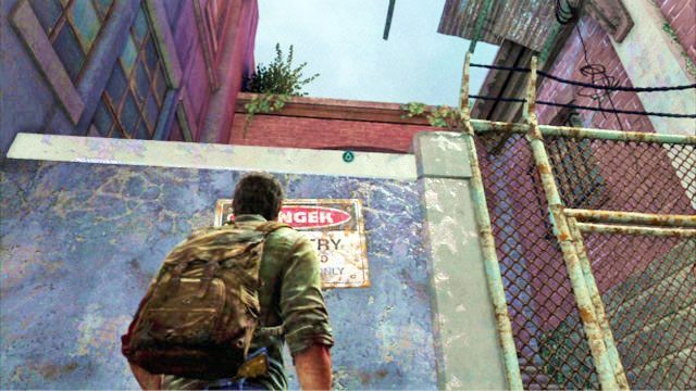 Gdy już się ich pozbędziesz, biegnij prosto, aż do zamkniętej kraty - Slumsy (mapa) | Prolog i Strefa kwarantanny | Solucja The Last of Us - The Last of Us - poradnik do gry