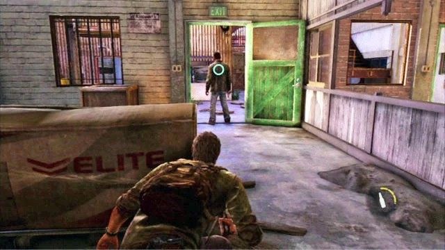 Za nimi czeka cię kolejny etap wymagający cichego skradania - Slumsy (mapa) | Prolog i Strefa kwarantanny | Solucja The Last of Us - The Last of Us - poradnik do gry