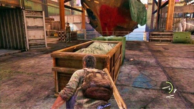 Teraz zostało ci już tylko trzech wrogów wewnątrz magazynu - Slumsy (mapa) | Prolog i Strefa kwarantanny | Solucja The Last of Us - The Last of Us - poradnik do gry