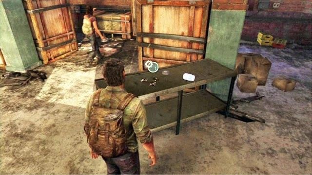 Dotrzesz w ten sposób do pomieszczenia, w którym kobieta poprosi cię o pomoc przy przesunięciu blokady - Ładunek (mapa) | Prolog i Strefa kwarantanny | Solucja The Last of Us - The Last of Us - poradnik do gry