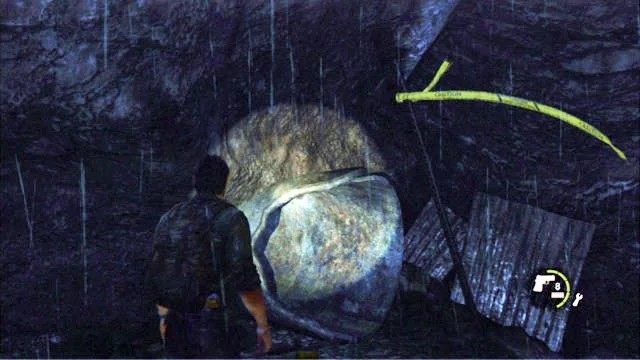 Teraz wystarczy, że będziesz szedł prosto trzymając się ściany po prawej, a dojdziesz do tunelu, który zaprowadzi cię do kolejnej lokacji - Na zewnątrz | Peryferia | Solucja The Last of Us - The Last of Us - poradnik do gry