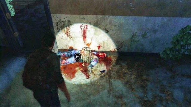 Na jego prawym końcu znajdziesz ciało mężczyzny, a kawałek dalej schody - Śródmieście (mapa) | Peryferia | Solucja The Last of Us - The Last of Us - poradnik do gry
