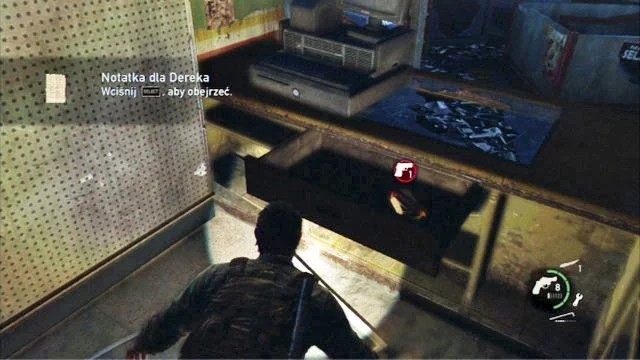 Idąc w lewo, dojdziesz do opuszczonego sklepu z długą ladą - Śródmieście (mapa) | Peryferia | Solucja The Last of Us - The Last of Us - poradnik do gry