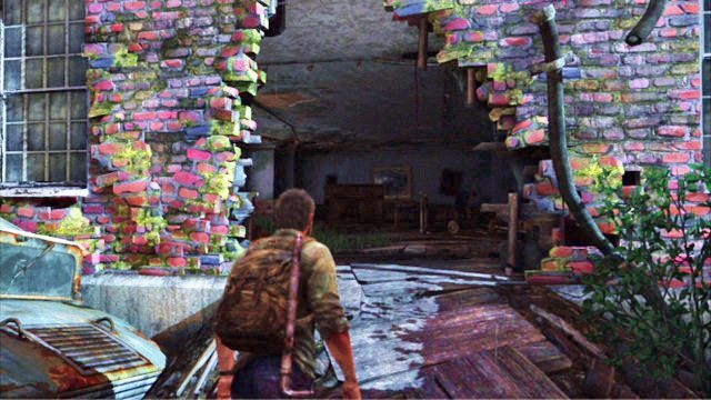 Aby dostać się na drugą stronę, musisz przysunąć do samochodu kontener - Muzeum | Peryferia | Solucja The Last of Us - The Last of Us - poradnik do gry