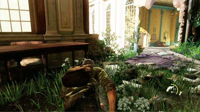 Dotrzesz w ten sposób do uskoku, umożliwiającego przedostanie się piętro niżej - Budynek ratusza (mapa) | Peryferia | Solucja The Last of Us - The Last of Us - poradnik do gry