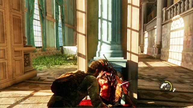 Znajdziesz tam zwłoki mężczyzny, a przy nich karabin myśliwski, który przyda ci się w starciu z żołnierzami - Budynek ratusza (mapa) | Peryferia | Solucja The Last of Us - The Last of Us - poradnik do gry