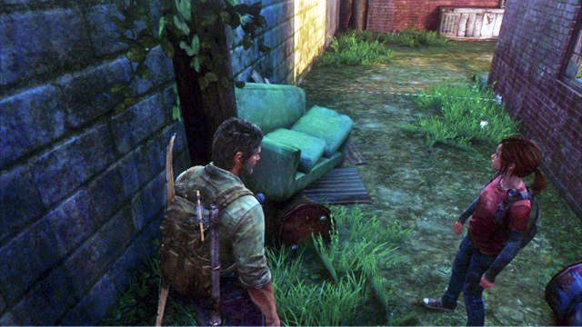 Kilka kroków na dalej na ziemi powinieneś zobaczyć kolejną pułapkę - Las | Miasteczko Billa | Solucja The Last of Us - The Last of Us - poradnik do gry