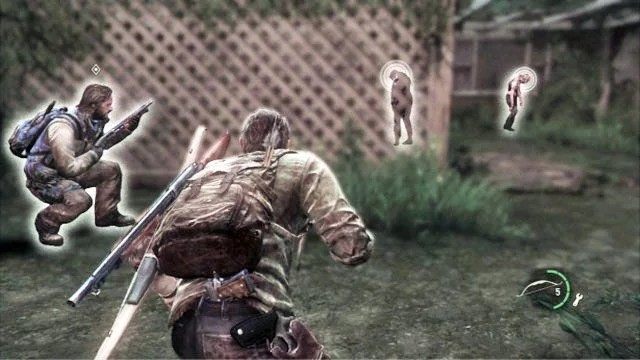 Kawałek dalej natkniesz się na dom ze stojącymi przed wejściem klikaczami - Cmentarz | Miasteczko Billa | Solucja The Last of Us - The Last of Us - poradnik do gry