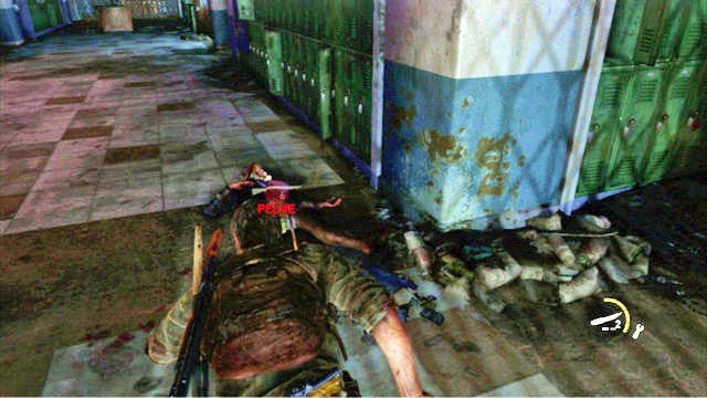 Wokół niego chodzi biegach, którego musisz zabić - Ucieczka z budynku szkoły (mapa) | Miasteczko Billa | Solucja The Last of Us - The Last of Us - poradnik do gry