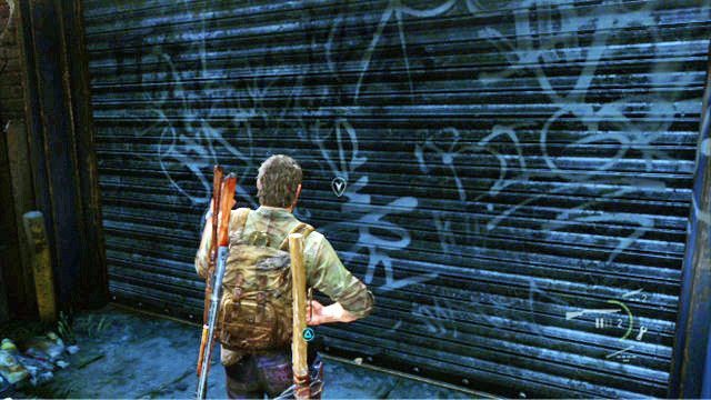 Jak sprawdzisz już każdy kąt, otwórz drzwi garażowe na lewym krańcu uliczki - Samotna i porzucona (mapa) | Pittsburgh | Solucja The Last of Us - The Last of Us - poradnik do gry