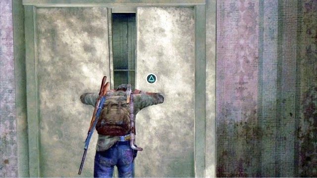 Na górze znajdziesz niedziałający szyb windy, do którego możesz się dostać wciskając trójkąt - Hotelowy hol (mapa) | Pittsburgh | Solucja The Last of Us - The Last of Us - poradnik do gry