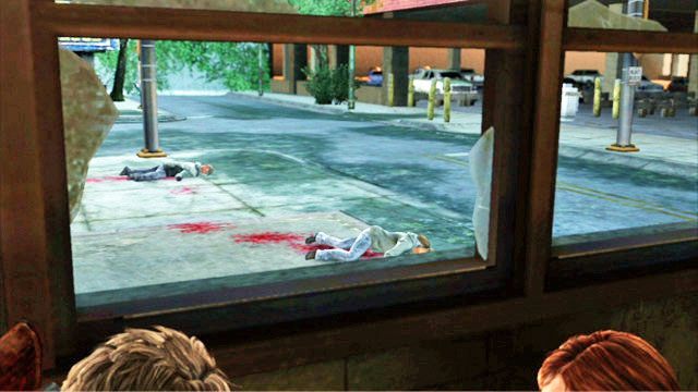 Przy oknie będziesz świadkiem brutalnego morderstwa pary uciekinierów - Dzielnica biznesowa | Pittsburgh | Solucja The Last of Us - The Last of Us - poradnik do gry