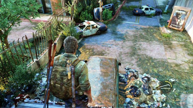 Po śmierci ostatniego wroga dobrze przeszukaj pomieszczenia, a następnie zeskocz na ulicę przez dziurę w budynku - Dzielnica biznesowa | Pittsburgh | Solucja The Last of Us - The Last of Us - poradnik do gry