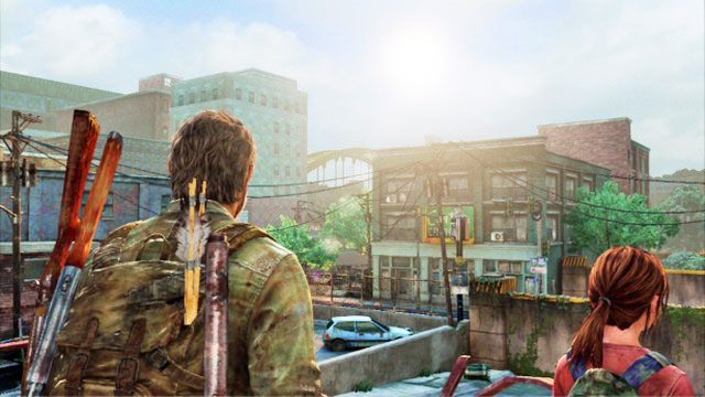 Dziewczynka zrzuci ci wtedy drabinę, po której sam wejdziesz na górę - Dzielnica biznesowa | Pittsburgh | Solucja The Last of Us - The Last of Us - poradnik do gry
