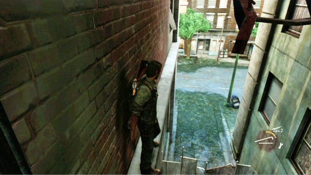 Z niego również wyjdź oknem, a następnie po gzymsie przejdź jeszcze kawałek dalej - Dzielnica biznesowa | Pittsburgh | Solucja The Last of Us - The Last of Us - poradnik do gry