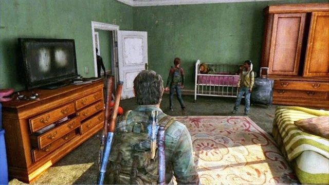 Po tym jak dwójka ludzi się przedstawi, zejdź za nimi na sam dół budynku, przeszukując po drodze mijane pomieszczenia - Ucieczka z miasta | Pittsburgh | Solucja The Last of Us - The Last of Us - poradnik do gry