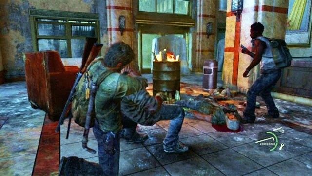 Po zakończeniu filmiku idź dalej przed siebie, aż natkniesz się na dwóch kolejnych przeciwników - Ucieczka z miasta | Pittsburgh | Solucja The Last of Us - The Last of Us - poradnik do gry