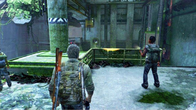 Dotrzesz w ten sposób do lokacji z zaworem i zamknięta bramą - Kanały | Przedmieścia | Solucja The Last of Us - The Last of Us - poradnik do gry
