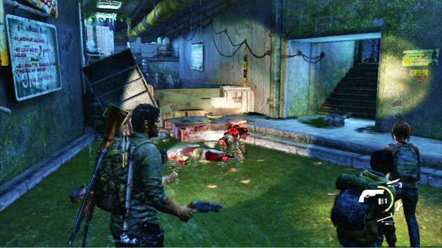 Tunel zaprowadzi cię do miejsca, gdzie zostaniesz zaatakowany przez cztery mutanty - Kanały | Przedmieścia | Solucja The Last of Us - The Last of Us - poradnik do gry
