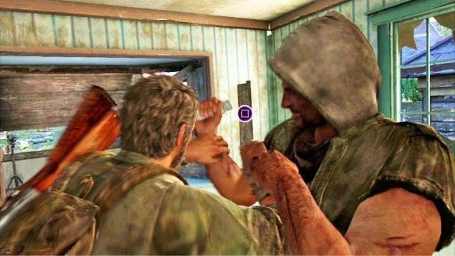 Jak tylko cię zaatakuje, wciskaj szybko kwadrat, żeby wykonać kontrę, a następnie skorzystaj ze snajperki - Przedmieścia | Solucja The Last of Us - The Last of Us - poradnik do gry