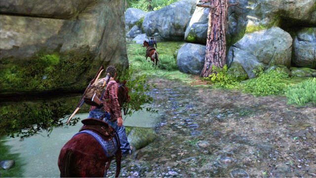 Gdy teren stanie się czysty, będziesz mógł wrócić po konie i jechać dalej za Tommym - Ranczo | Tama Tommyego | Solucja The Last of Us - The Last of Us - poradnik do gry