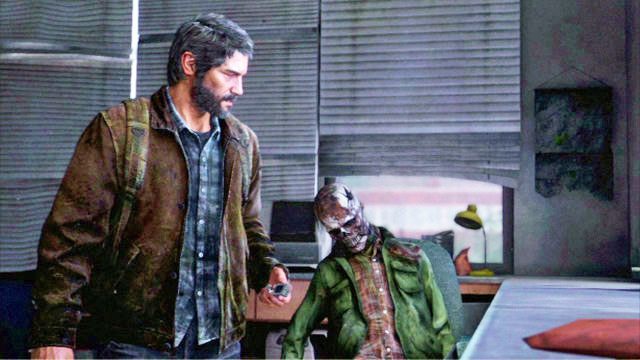 W następnej lokacji Joel znajdzie dyktafon i rozpocznie się krótki filmik - Budynek naukowy | Uniwersytet | Solucja The Last of Us - The Last of Us - poradnik do gry