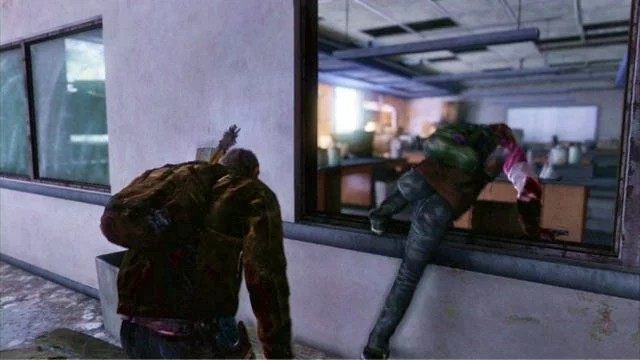 Musisz teraz cały czas podążać za Ellie, zabijając napotkanych przeciwników - Budynek naukowy | Uniwersytet | Solucja The Last of Us - The Last of Us - poradnik do gry