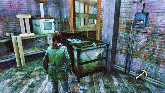 Dotrzesz w ten sposób do drzwi, za którymi znajdziesz zablokowane przejście - Kurort z domkami | Kurort nad jeziorem | Solucja The Last of Us - The Last of Us - poradnik do gry