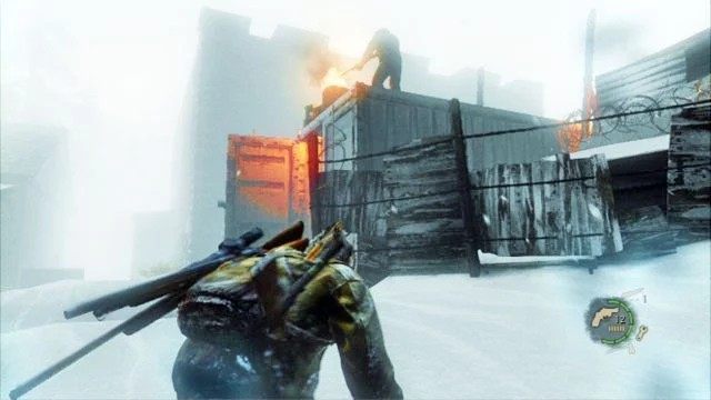 Dalsza droga prowadzi w lewo, aż do ciężarówki z płonącą beczką - Kurort z domkami | Kurort nad jeziorem | Solucja The Last of Us - The Last of Us - poradnik do gry