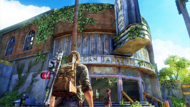 Kawałek dalej powinieneś zobaczyć dworzec autobusowy - Autostrada | Zajezdnia | Solucja The Last of Us - The Last of Us - poradnik do gry