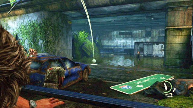 Z drugiej strony trzymaj się cały czas lewej ściany - Tunel (mapa) | Zajezdnia | Solucja The Last of Us - The Last of Us - poradnik do gry