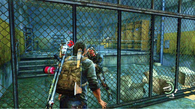 Idąc przed siebie, dojdziesz do zamkniętej bramy - Tunel (mapa) | Zajezdnia | Solucja The Last of Us - The Last of Us - poradnik do gry