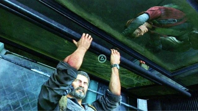 Gdy woda ponownie cię zmyje, wciśnij L3 i znowu zacznij dusić trójkąt - Tunel (mapa) | Zajezdnia | Solucja The Last of Us - The Last of Us - poradnik do gry