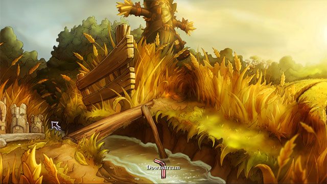 Przy kładce zatrzymacie się z powodu Humberta, który zażąda zapłaty - Wyprawa z Łazikiem | Solucja The Night of the Rabbit - The Night of the Rabbit - poradnik do gry