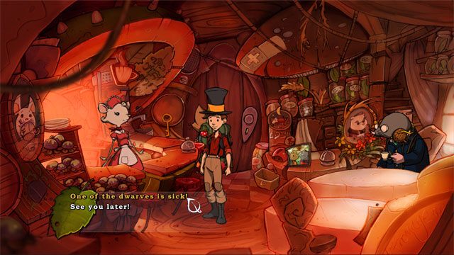 Wejdź do kawiarni, zadzwoń dzwonkiem po lewej i porozmawiaj z Anią - Wyprawa z Łazikiem | Solucja The Night of the Rabbit - The Night of the Rabbit - poradnik do gry