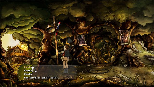 Następnie skieruj się do leśnego rozdroża - Cztery portale - zaklęcia skałoszept i zielorost | Solucja - The Night of the Rabbit - poradnik do gry